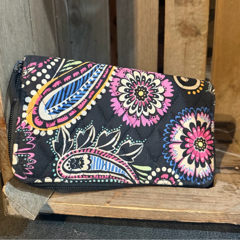 Vera Bradley Bandana Swirl Quilted Wallet